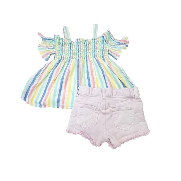 Girls 4T Clothing Bundle - 10 Pieces | Summer Tops & Shorts - Picture 3 of 4